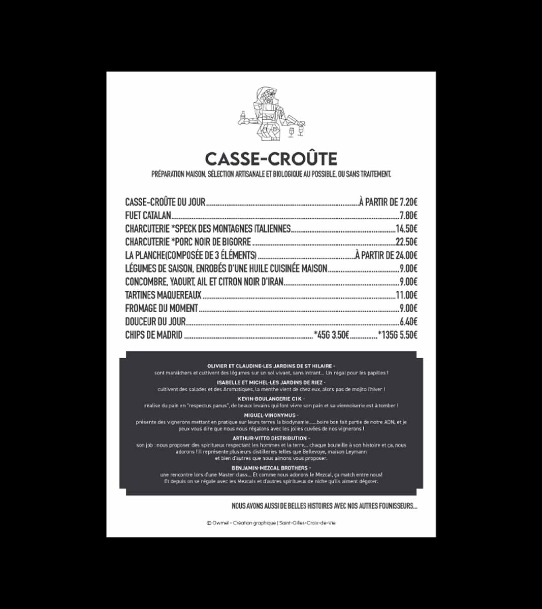 graphisme agence de communication creation menu restaurant bar saint gilles croix de vie le theo spot en vendee 6