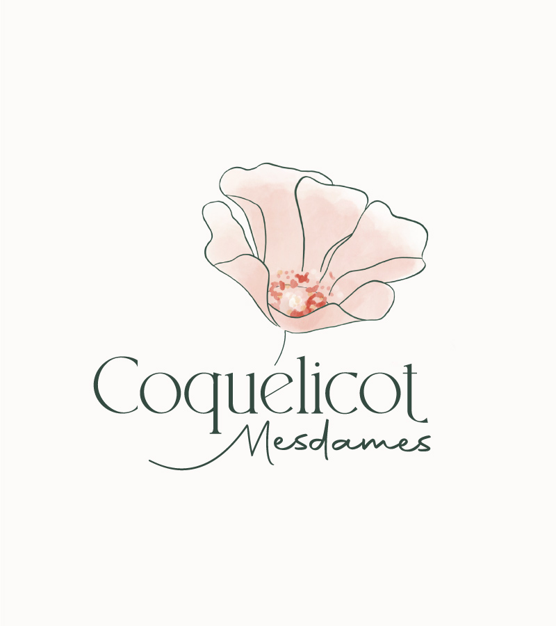 Coquelicots mesdames depot vente friperie vetement haut de gamme a challans creation du site internet owmel logo vendee