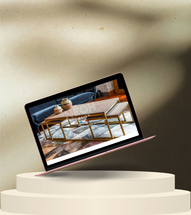 Neoh design mobilier sur mesure beton cire saint reverend creation du site internet vitrine agence owmel 85