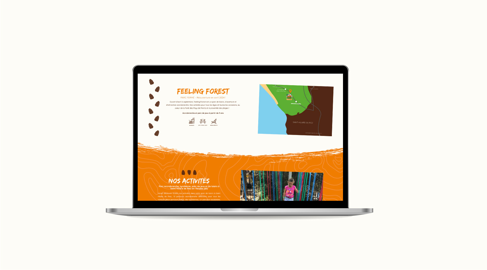 Agence de communication Graphiste Site internet Logo a Saint Gilles Croix de VIe en Vendee Le studio de Fanny Feeling Forest 3