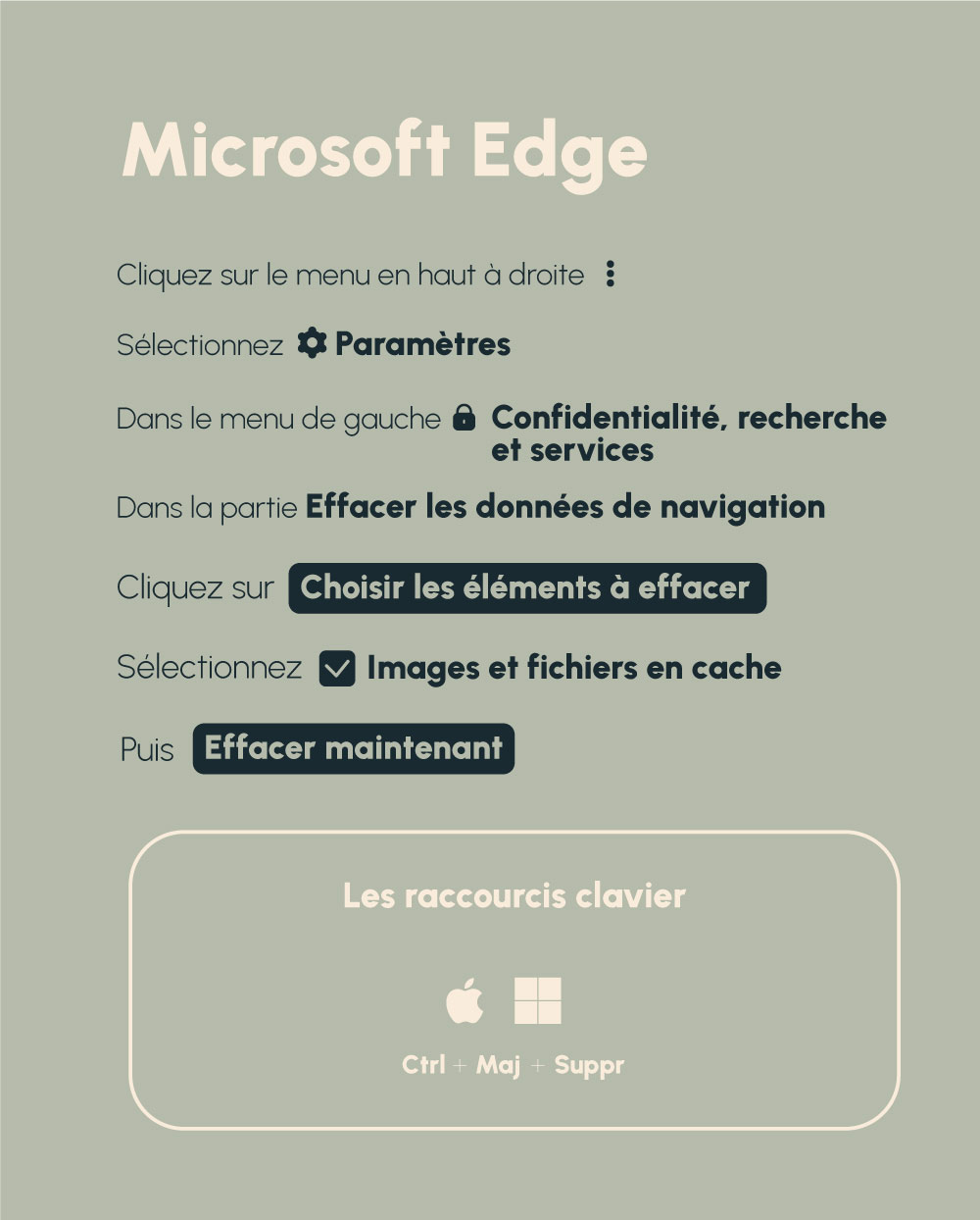 Raccourcis clavier vider le cache navigateur web Microsoft Edge agence Owmel communication digitale Saint Gilles Croix de Vie 85